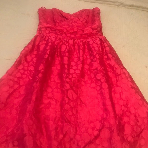 Dark Pink strapless Party Dress by Onyx - Picture 1 of 3